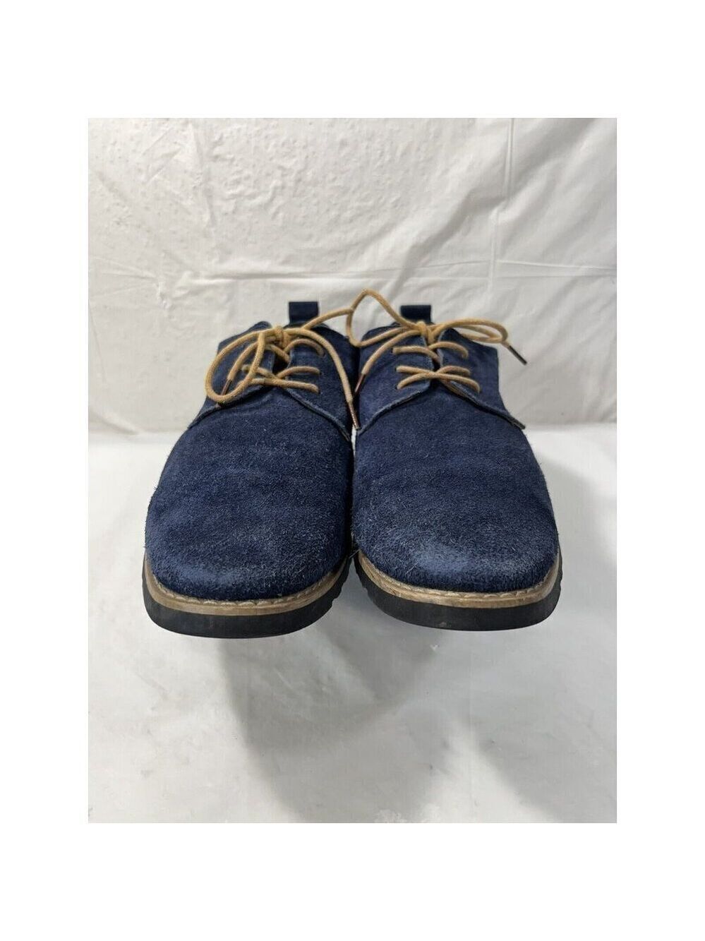 iLoveSIA Men's Blue Suede Tan Accents Oxford Shoes Sz 9 - Picture 9 of 16
